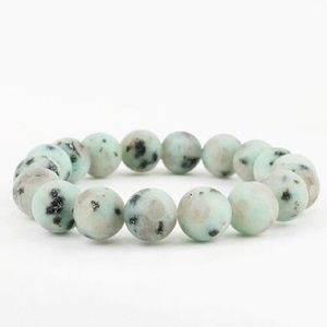 Kiwi Natural Stone Stackable Bracelet